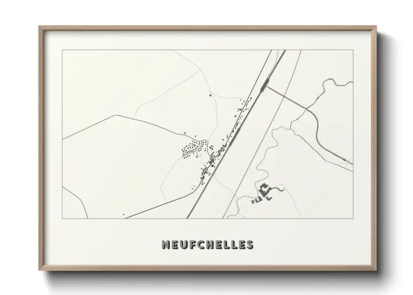 Une affiche de carte sur Neufchelles