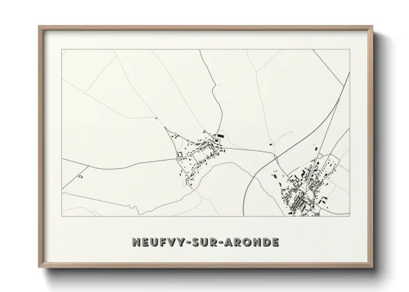 Une affiche de carte sur Neufvy-sur-Aronde
