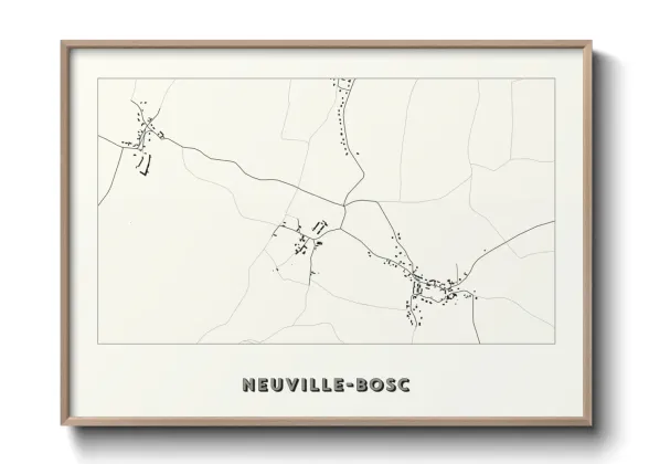 Une affiche de carte sur Neuville-Bosc