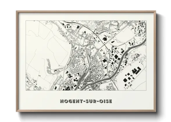 Une affiche de carte sur Nogent-sur-Oise