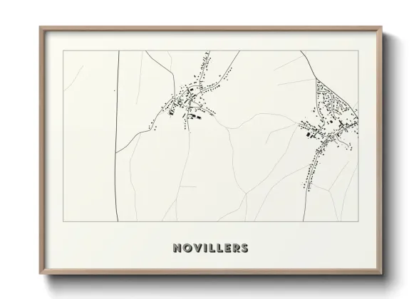 Une affiche de carte sur Novillers