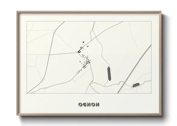 Une affiche de carte sur Ognon