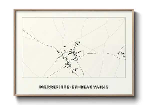 Une affiche de carte sur Pierrefitte-en-Beauvaisis