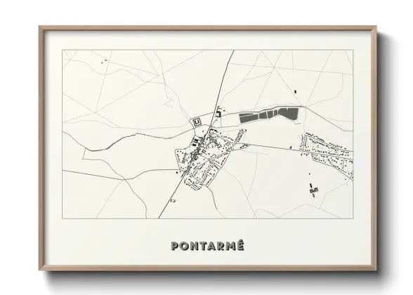 Une affiche de carte sur Pontarmé