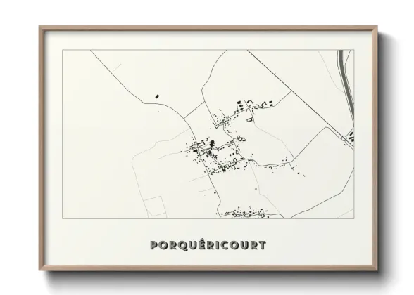 Une affiche de carte sur Porquéricourt