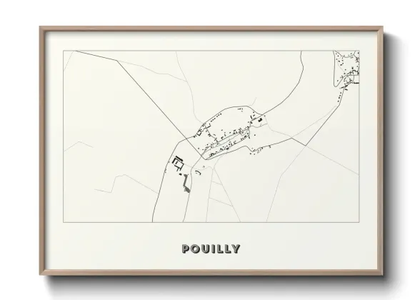 Une affiche de carte sur Pouilly