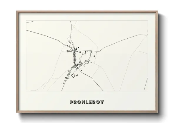 Une affiche de carte sur Pronleroy