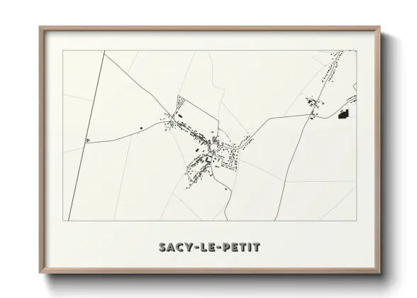 Une affiche de carte sur Sacy-le-Petit