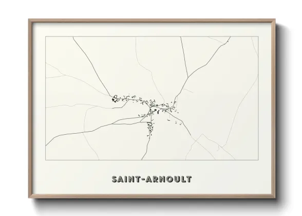 Une affiche de carte sur Saint-Arnoult
