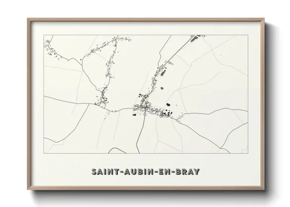 Une affiche de carte sur Saint-Aubin-en-Bray