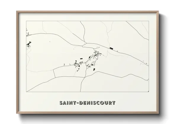 Une affiche de carte sur Saint-Deniscourt