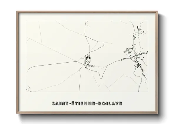 Une affiche de carte sur Saint-Étienne-Roilaye