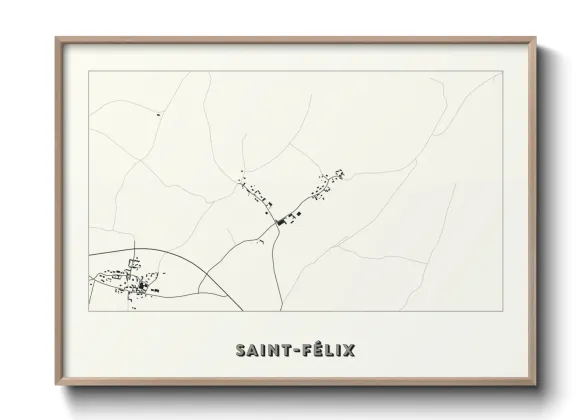 Une affiche de carte sur Saint-Félix