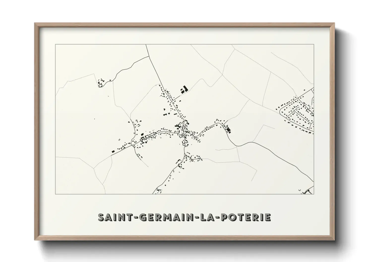 Un poster carteSaint-Germain-la-Poterie