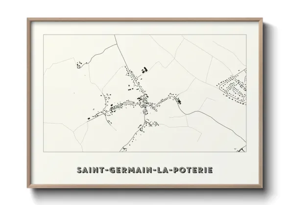 Une affiche de carte sur Saint-Germain-la-Poterie