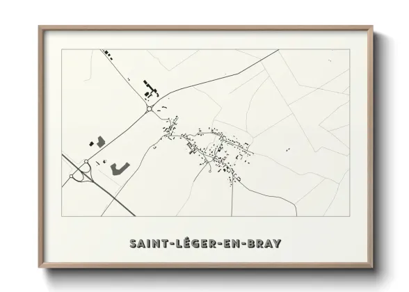 Une affiche de carte sur Saint-Léger-en-Bray