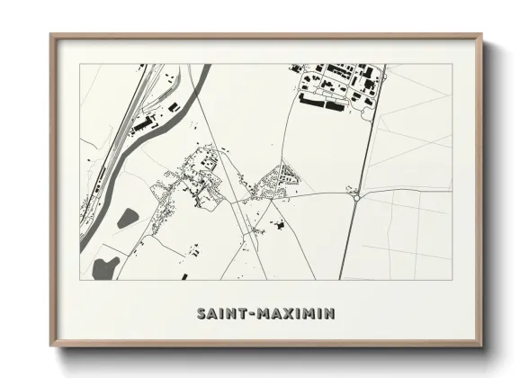 Une affiche de carte sur Saint-Maximin