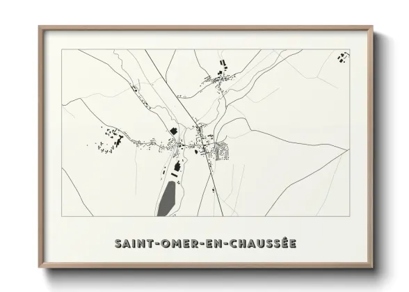 Une affiche de carte sur Saint-Omer-en-Chaussée