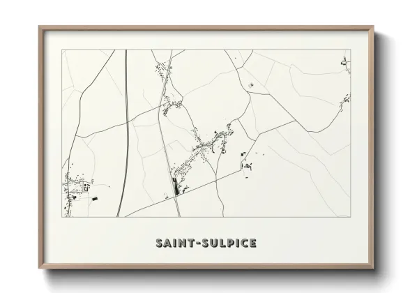 Une affiche de carte sur Saint-Sulpice