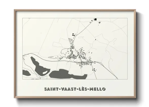 Une affiche de carte sur Saint-Vaast-lès-Mello