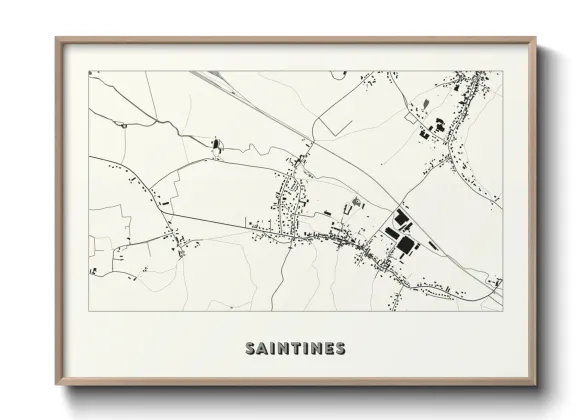 Une affiche de carte sur Saintines