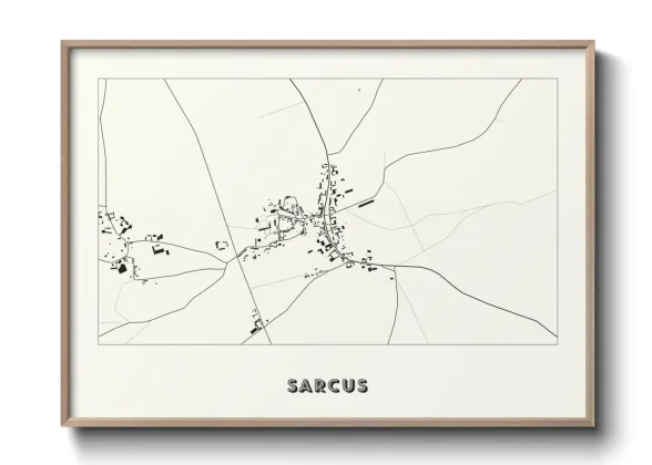 Une affiche de carte sur Sarcus