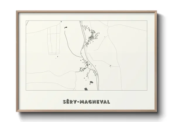 Une affiche de carte sur Séry-Magneval