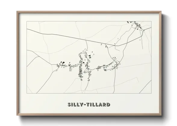 Une affiche de carte sur Silly-Tillard