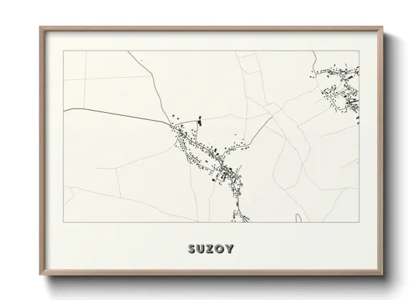 Une affiche de carte sur Suzoy