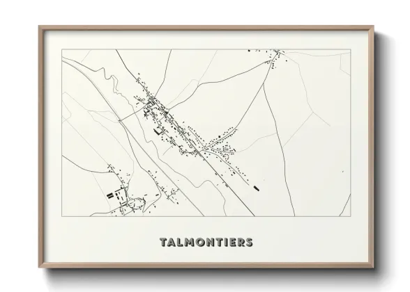 Une affiche de carte sur Talmontiers