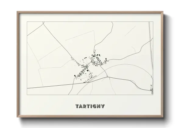Une affiche de carte sur Tartigny