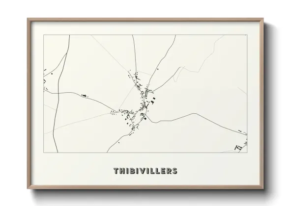 Une affiche de carte sur Thibivillers