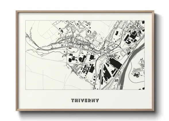 Une affiche de carte sur Thiverny