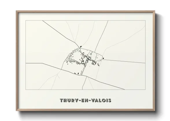 Une affiche de carte sur Thury-en-Valois