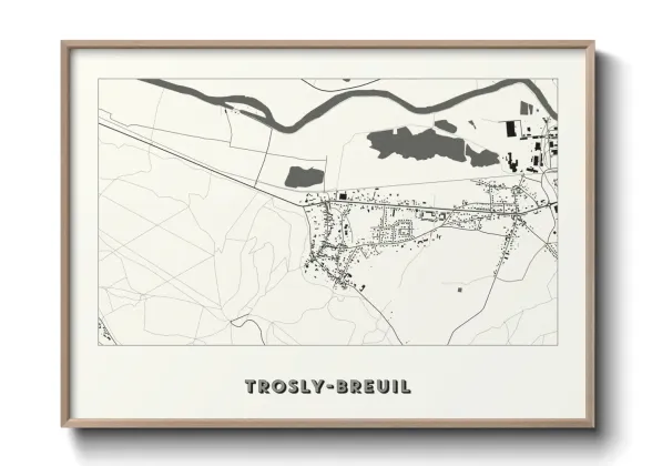 Une affiche de carte sur Trosly-Breuil