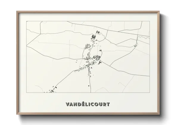Une affiche de carte sur Vandélicourt
