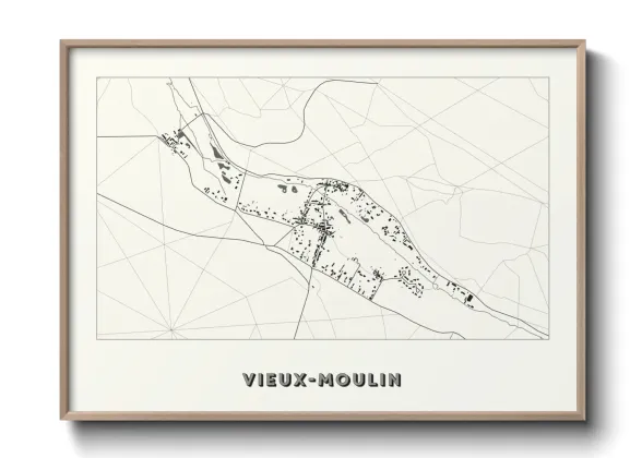 Une affiche de carte sur Vieux-Moulin