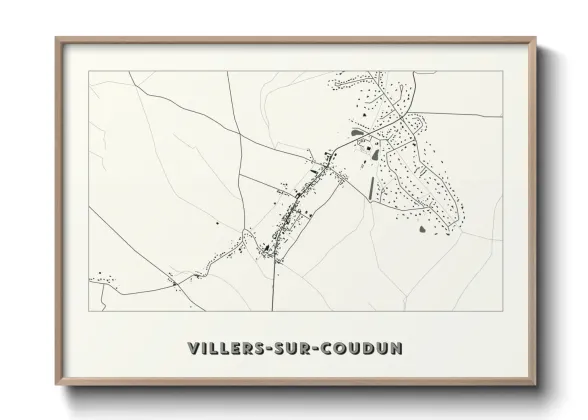 Une affiche de carte sur Villers-sur-Coudun