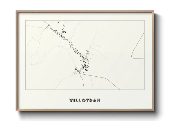 Une affiche de carte sur Villotran