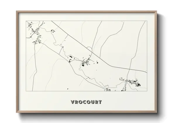 Une affiche de carte sur Vrocourt