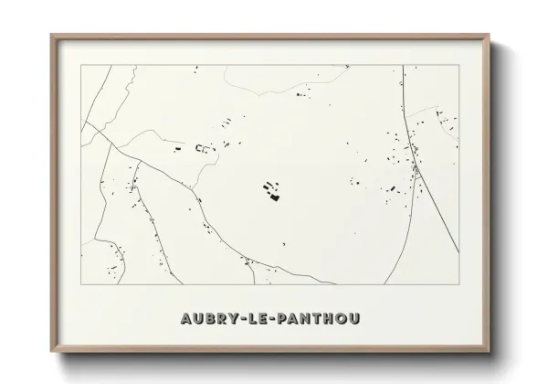 Une affiche de carte sur Aubry-le-Panthou