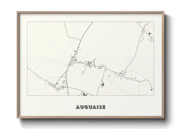 Une affiche de carte sur Auguaise