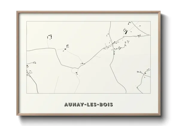 Une affiche de carte sur Aunay-les-Bois