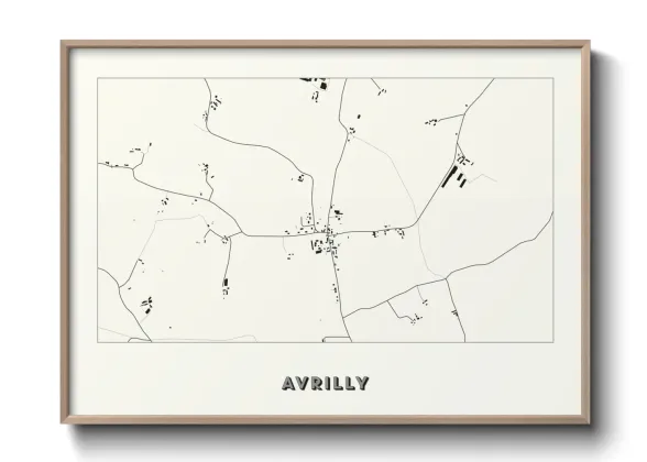 Une affiche de carte sur Avrilly