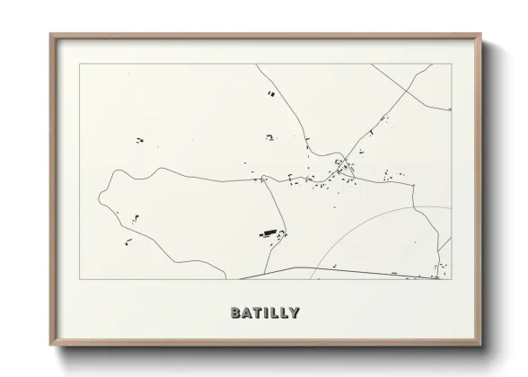 Une affiche de carte sur Batilly