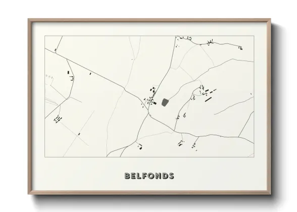 Une affiche de carte sur Belfonds