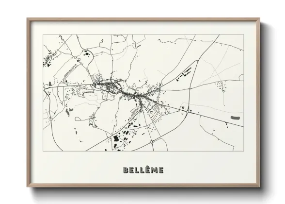 Une affiche de carte sur Bellême