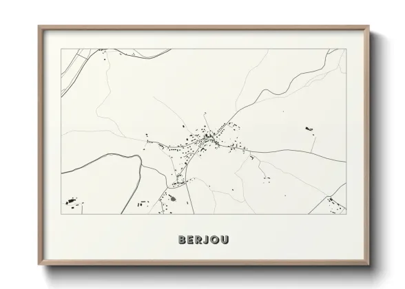 Une affiche de carte sur Berjou