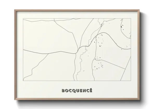 Une affiche de carte sur Bocquencé