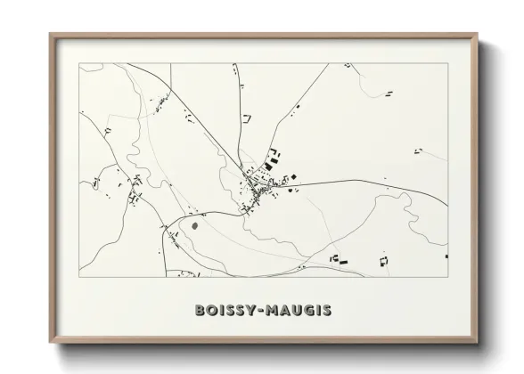 Une affiche de carte sur Boissy-Maugis